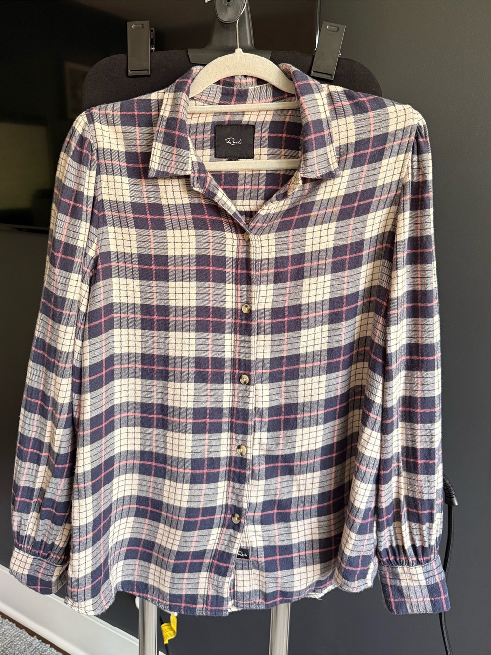 Rails button up flannel top.